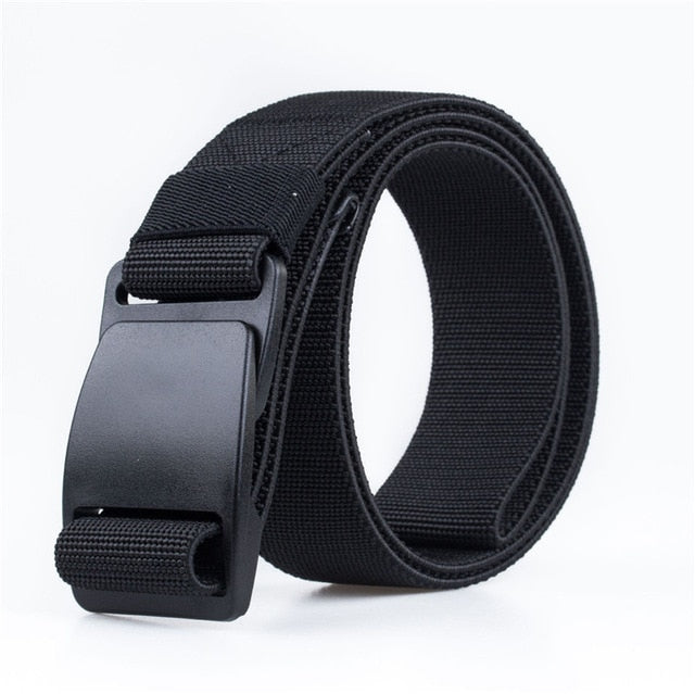 CETIRI 3.8cm Unisex Tactical Web Belt Men Women Military Stretch Webbing Belt With POM Plastic Buckle for Outdoor Hiking