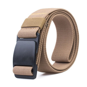 CETIRI 3.8cm Unisex Tactical Web Belt Men Women Military Stretch Webbing Belt With POM Plastic Buckle for Outdoor Hiking