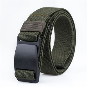 CETIRI 3.8cm Unisex Tactical Web Belt Men Women Military Stretch Webbing Belt With POM Plastic Buckle for Outdoor Hiking