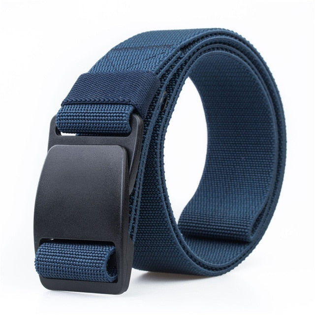 CETIRI 3.8cm Unisex Tactical Web Belt Men Women Military Stretch Webbing Belt With POM Plastic Buckle for Outdoor Hiking