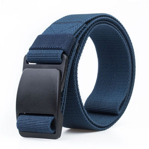 CETIRI 3.8cm Unisex Tactical Web Belt Men Women Military Stretch Webbing Belt With POM Plastic Buckle for Outdoor Hiking