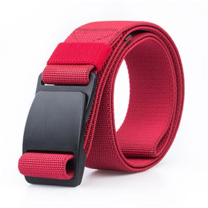 CETIRI 3.8cm Unisex Tactical Web Belt Men Women Military Stretch Webbing Belt With POM Plastic Buckle for Outdoor Hiking