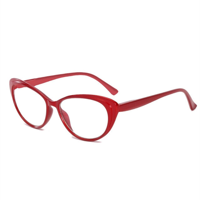Retro Full Frame Cat Eye Reading Glasses Women Men Clear Lens Presbyopic Prescription Glasses with Diopter Eyewear Frame Unisex