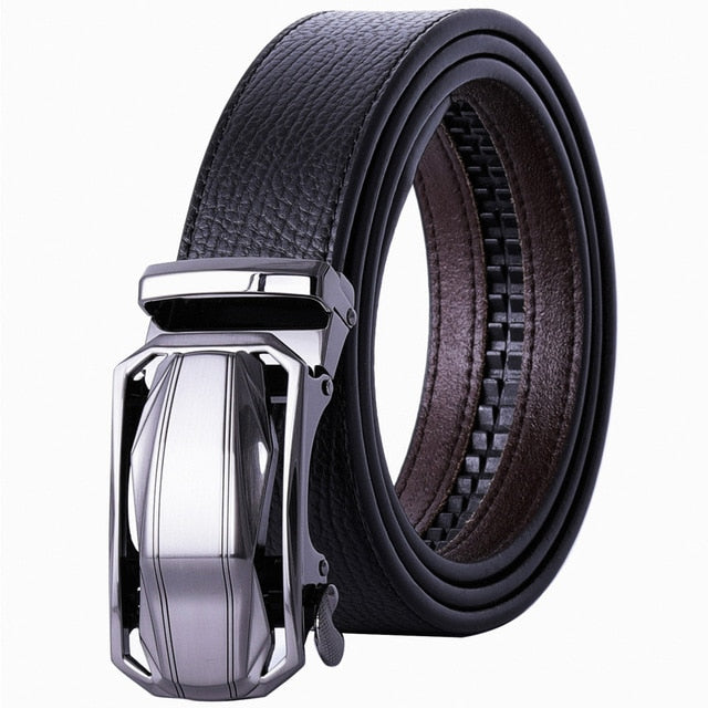 Plyesxale Automatic Buckle Brown Belt Men 2018 Brand Designer Mens Belts Luxury Genuine Leather Belt For Men High Quality B10