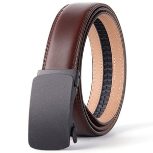 Plyesxale Automatic Buckle Brown Belt Men 2018 Brand Designer Mens Belts Luxury Genuine Leather Belt For Men High Quality B10