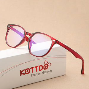 KOTTDO Fashion Anti-blue Glasses Frame Retro Ultra-light Glasses for Women Computer Eyewear Goggles Clear Eyeglasses Men Oculos