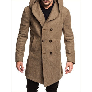 ZOGAA 2019 Men's Winter Wool Coat Autumn Mens Long Trench Coat Cotton Casual Woollen Men Overcoat Mens Coats and Jackets S-3XL