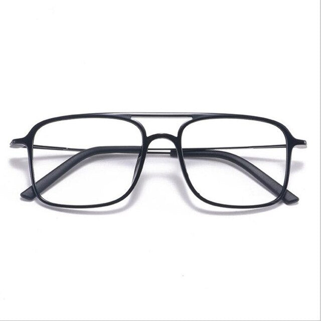 Super Light Square ULTEM Eyeglasses Double Beam Glasses Frame Men and Women Models Tide Big Face Comfortable 7g