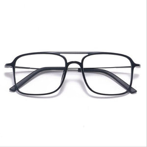 Super Light Square ULTEM Eyeglasses Double Beam Glasses Frame Men and Women Models Tide Big Face Comfortable 7g