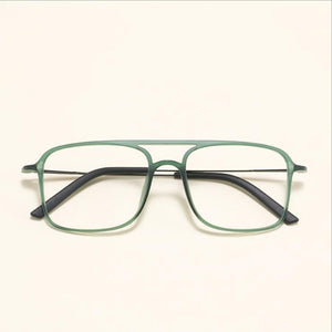 Super Light Square ULTEM Eyeglasses Double Beam Glasses Frame Men and Women Models Tide Big Face Comfortable 7g