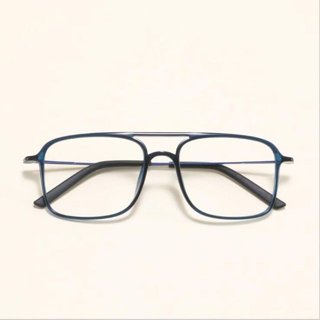 Super Light Square ULTEM Eyeglasses Double Beam Glasses Frame Men and Women Models Tide Big Face Comfortable 7g