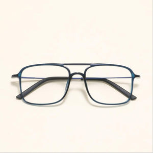 Super Light Square ULTEM Eyeglasses Double Beam Glasses Frame Men and Women Models Tide Big Face Comfortable 7g