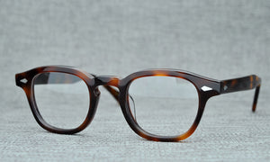 Round Handmade Acetate Frame Women Johnny Depp Glasses Men Brand Designer Computer Goggles Optical Spectacle frame Demi Myopia