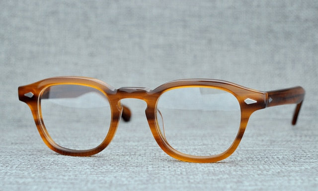 Round Handmade Acetate Frame Women Johnny Depp Glasses Men Brand Designer Computer Goggles Optical Spectacle frame Demi Myopia