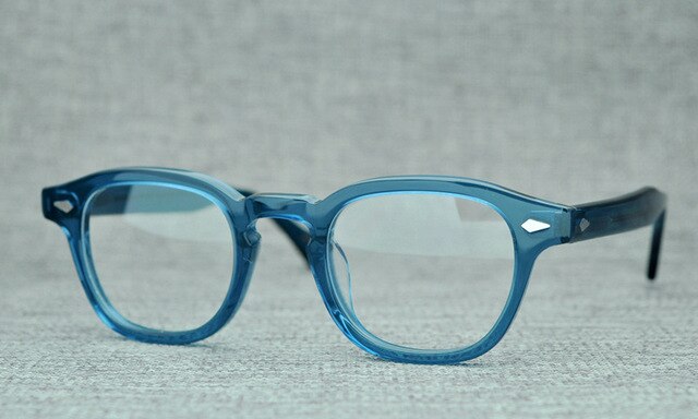 Round Handmade Acetate Frame Women Johnny Depp Glasses Men Brand Designer Computer Goggles Optical Spectacle frame Demi Myopia