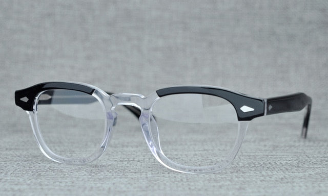 Round Handmade Acetate Frame Women Johnny Depp Glasses Men Brand Designer Computer Goggles Optical Spectacle frame Demi Myopia