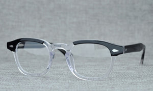 Round Handmade Acetate Frame Women Johnny Depp Glasses Men Brand Designer Computer Goggles Optical Spectacle frame Demi Myopia