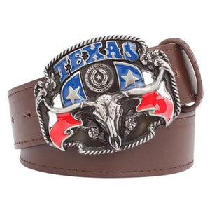 Wild west cowboy personality Men's belt metal buckle bull head American Texas western cowboy style belts trend belt for men gift