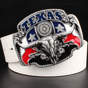 Wild west cowboy personality Men's belt metal buckle bull head American Texas western cowboy style belts trend belt for men gift