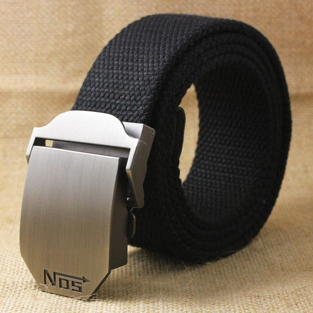 Best YBT Hot male tactical belt Top quality 4 mm thick 3.8 cm wide casual canvas belt Outdoor For men  Automatic buckle Belt