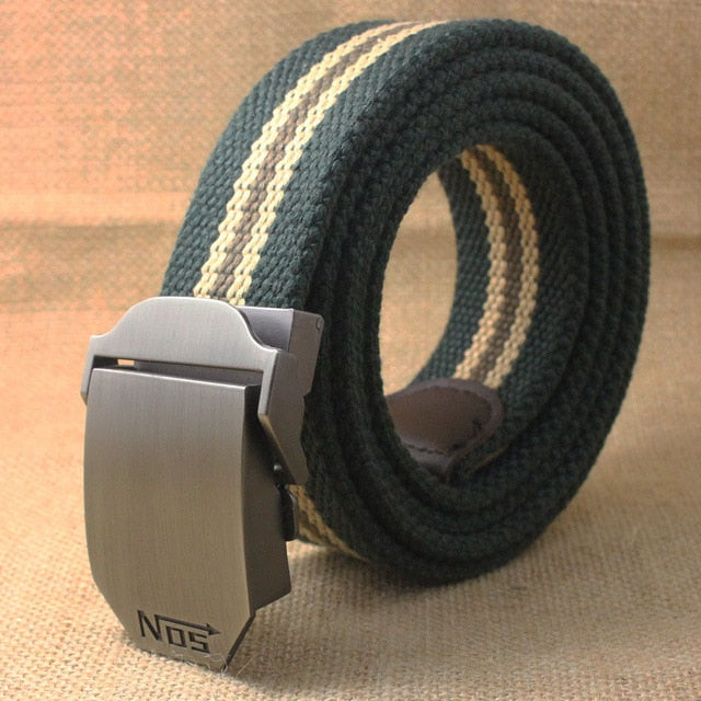 Best YBT Hot male tactical belt Top quality 4 mm thick 3.8 cm wide casual canvas belt Outdoor For men  Automatic buckle Belt