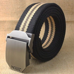 Best YBT Hot male tactical belt Top quality 4 mm thick 3.8 cm wide casual canvas belt Outdoor For men  Automatic buckle Belt
