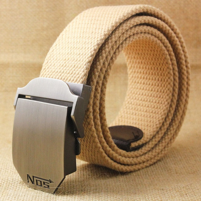 Best YBT Hot male tactical belt Top quality 4 mm thick 3.8 cm wide casual canvas belt Outdoor For men  Automatic buckle Belt