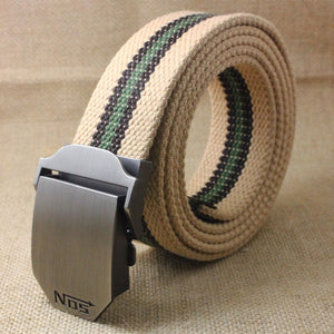 Best YBT Hot male tactical belt Top quality 4 mm thick 3.8 cm wide casual canvas belt Outdoor For men  Automatic buckle Belt