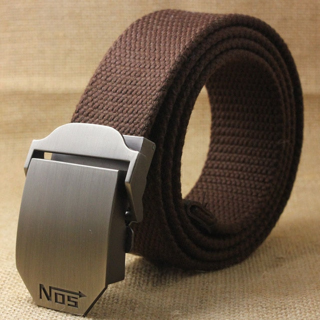 Best YBT Hot male tactical belt Top quality 4 mm thick 3.8 cm wide casual canvas belt Outdoor For men  Automatic buckle Belt