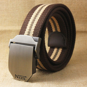 Best YBT Hot male tactical belt Top quality 4 mm thick 3.8 cm wide casual canvas belt Outdoor For men  Automatic buckle Belt