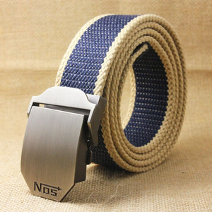 Best YBT Hot male tactical belt Top quality 4 mm thick 3.8 cm wide casual canvas belt Outdoor For men  Automatic buckle Belt
