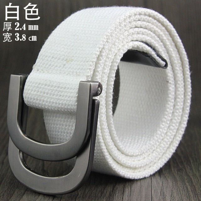 Male&Female Military Tactical Belt High Quality 2.5 mm Thick Solid color Canvas Belt for Men&Women Double Buckle 115cm Length