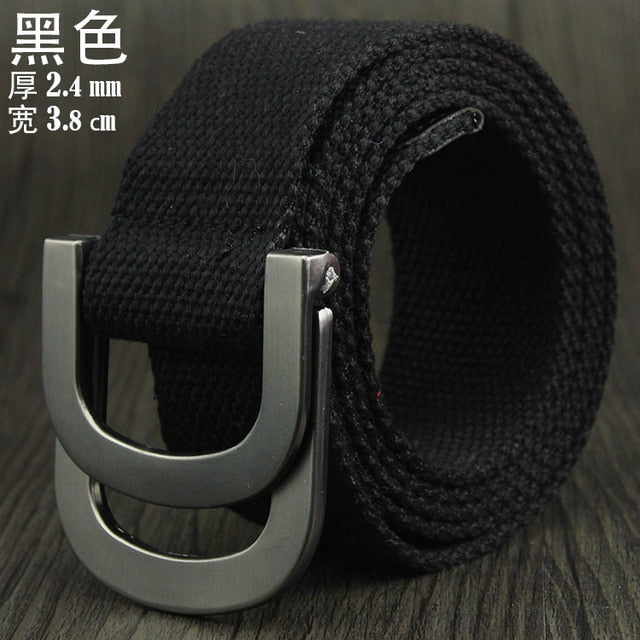 Male&Female Military Tactical Belt High Quality 2.5 mm Thick Solid color Canvas Belt for Men&Women Double Buckle 115cm Length