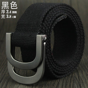 Male&Female Military Tactical Belt High Quality 2.5 mm Thick Solid color Canvas Belt for Men&Women Double Buckle 115cm Length