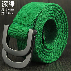 Male&Female Military Tactical Belt High Quality 2.5 mm Thick Solid color Canvas Belt for Men&Women Double Buckle 115cm Length