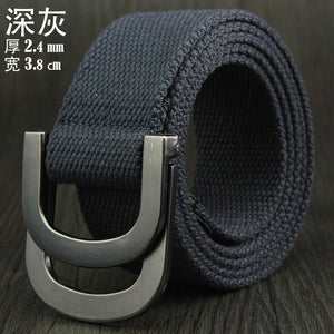Male&Female Military Tactical Belt High Quality 2.5 mm Thick Solid color Canvas Belt for Men&Women Double Buckle 115cm Length
