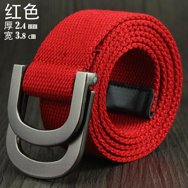 Male&Female Military Tactical Belt High Quality 2.5 mm Thick Solid color Canvas Belt for Men&Women Double Buckle 115cm Length