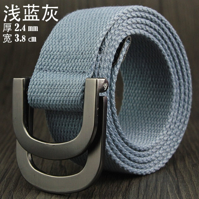 Male&Female Military Tactical Belt High Quality 2.5 mm Thick Solid color Canvas Belt for Men&Women Double Buckle 115cm Length