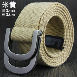 Male&Female Military Tactical Belt High Quality 2.5 mm Thick Solid color Canvas Belt for Men&Women Double Buckle 115cm Length