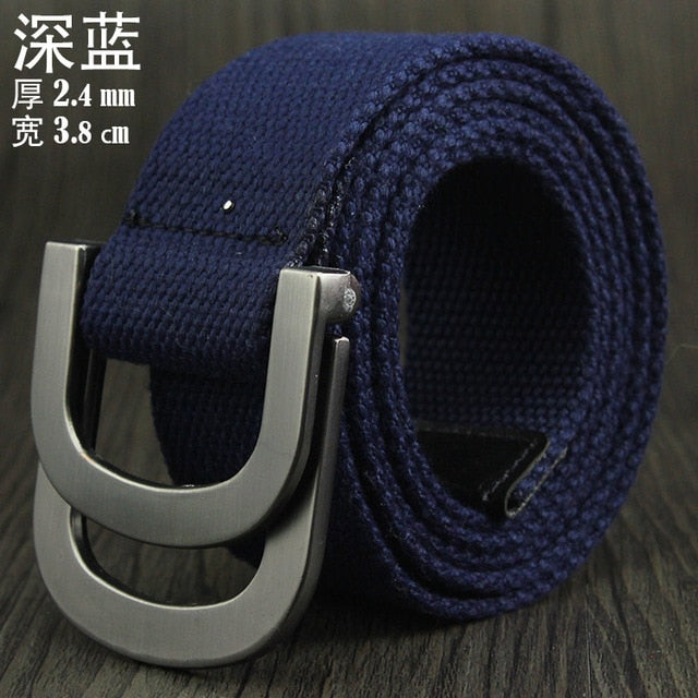 Male&Female Military Tactical Belt High Quality 2.5 mm Thick Solid color Canvas Belt for Men&Women Double Buckle 115cm Length