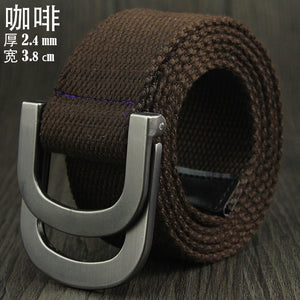 Male&Female Military Tactical Belt High Quality 2.5 mm Thick Solid color Canvas Belt for Men&Women Double Buckle 115cm Length