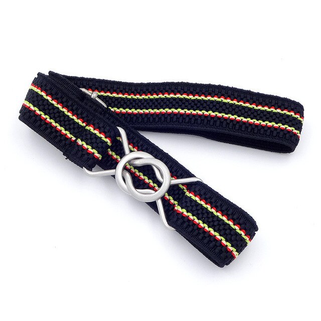 Belt For Jeans Candy Color Stripe 1 Inch Wide Kids Children Elastic Waist Belt For Boys Girls Free Shipping