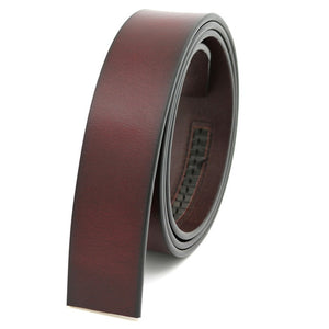 LannyQveen Brand Belt 100% Pure Cowhide Belt Strap No Buckle Genuine Leather Belts Automatic Buckle Belt For Men High Quality